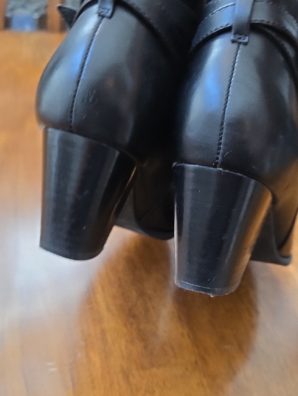 Vionic Upright Upton Black Leather Ankle Booties Sz 9 - Picture 5 of 11